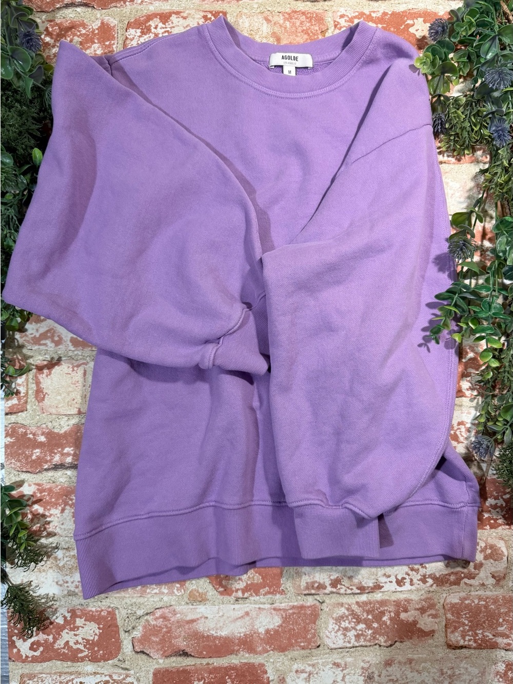 Agolde Lilac Crewneck Sweatshirt - Lavender Purple